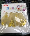 Confetti Balloon 8/pk Gold